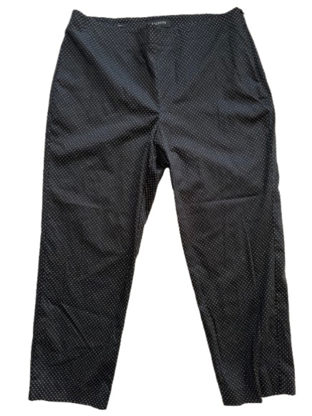 Talbots Chatham Curvy Side-Zip Ankle Pants- Black Polka Dot Size 14- NWOT